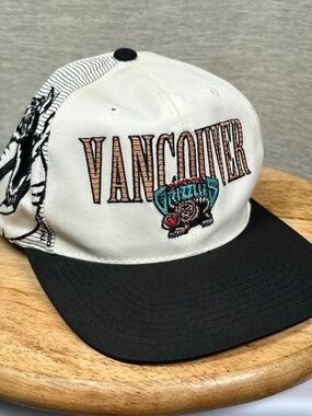 Vintage 90s Vancouver Grizzlies Sports Specialties LASER Logo Snapback Hat